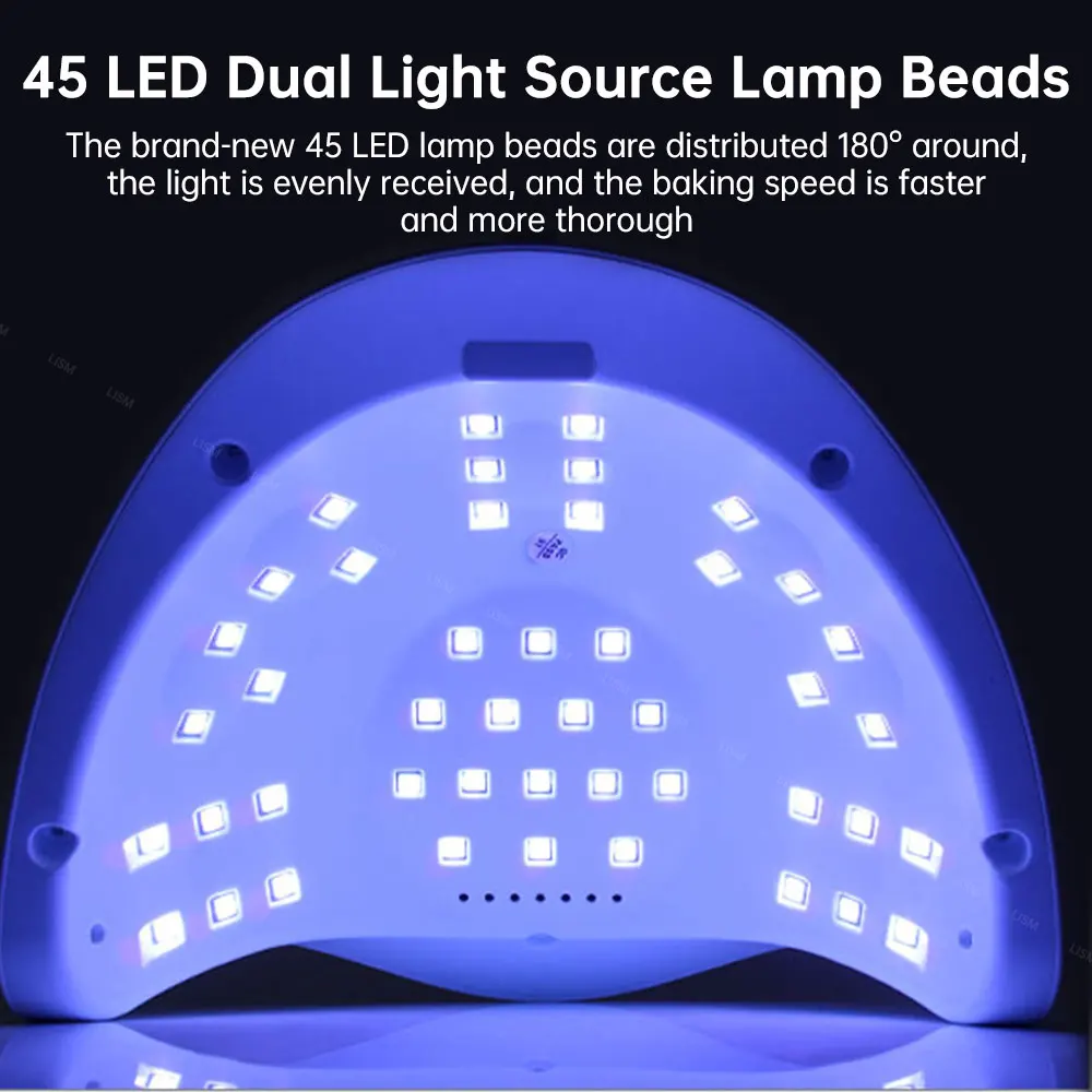 90W UV LED Nail Lamp For Manicure 45 Leds Nail Dryer For All Gels Polish LCD Display Lamp For Drying Nails Manicure Tools - Image 3