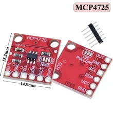 Módulo digital do conversor de digitas de mcp4725 12bit i2c dac à placa de desenvolvimento de analong eeprom para arduino 2.7v-5.5v
