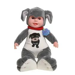35 см гранулы мягкие животные моделирование собака плюшевые игрушки Реалистичная животное Сидящая Собака Мягкая куколка для детей подарок