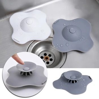

Bathroom Drain Water Plug Stopper Rubber Circle Silicone Sink Strainer Filter Stopper Floor Drain Hair Kitchen Tool