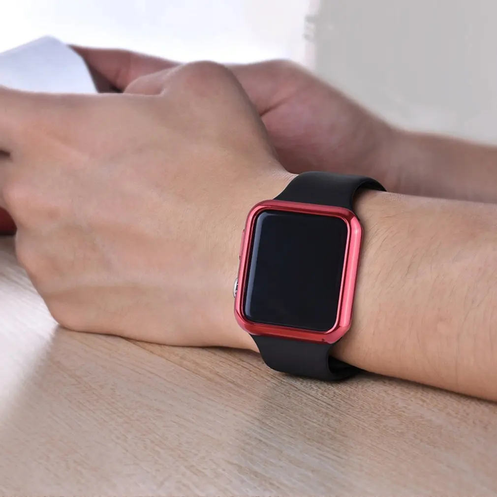 360 Тонкий чехол для часов для Apple Watch корпус 4, версия 1, 2, 3, ремешок 42 мм, 38 мм, версия мягкий прозрачный TPU Экран протектор для наручных часов iWatch, 4 3) 44 мм 40 мм