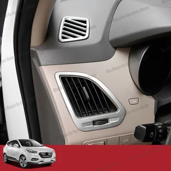 

Lsrtw2017 car dashboard vent trims chrome for Hyundai IX35 tucson ix 2009 2010 2011 2012 2013 2014 2015 Accessories
