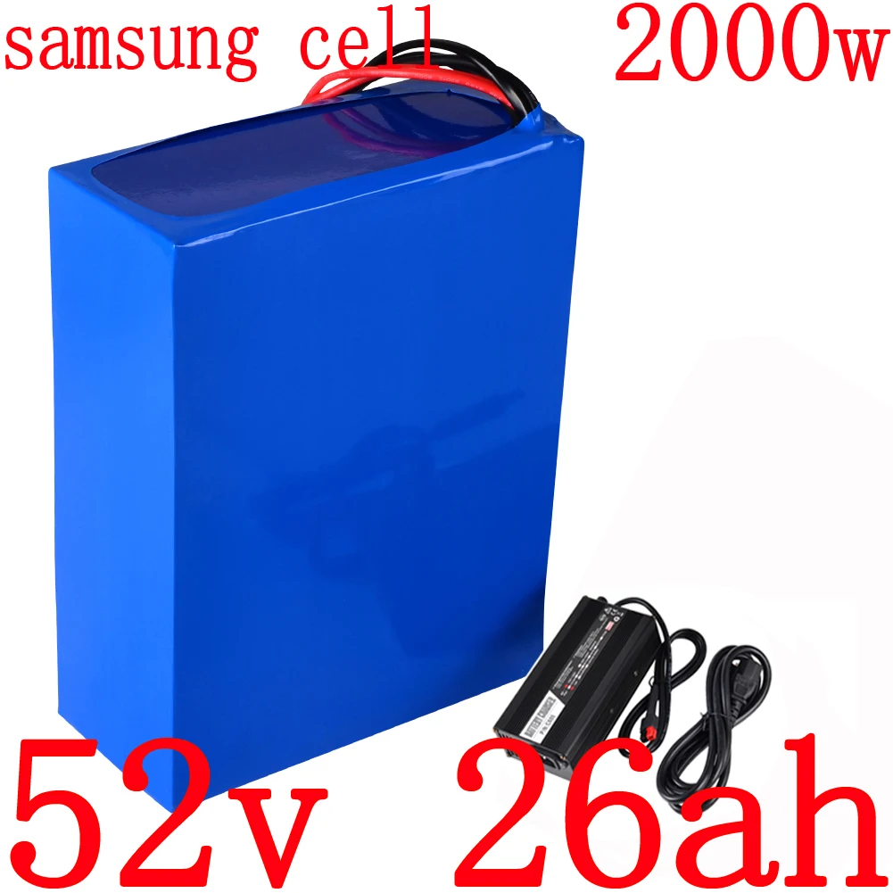 Литиевая батарея samsung для электровелосипеда 52 в 10 Ач 13 15 20 22 25 48 В 1000 Вт 2000 | Спорт и