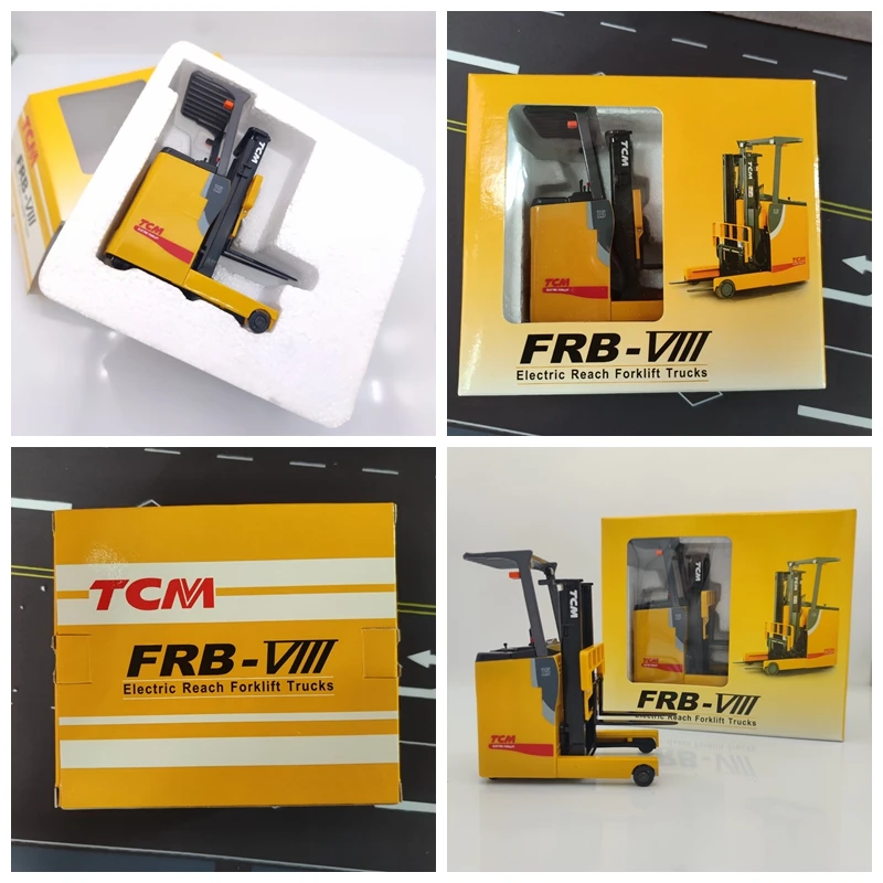 1:20 TCM FRB-VIII Electric Reach Forklift Truck Model Alloy Diecast Collection 