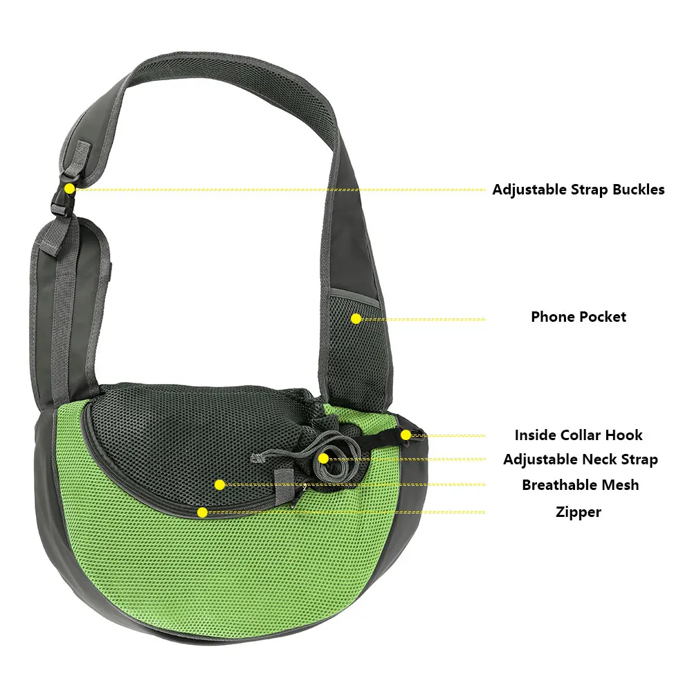 Pet Puppy Carrier Открытый Путешествия собака сумка сетка Оксфорд один комфорт Слинг Сумка