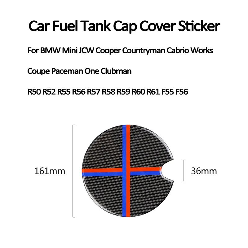 Стильные наклейки для топливного бака для мини JCW Cooper R55 R56 Countryman R60 R61 Cabrio Works Paceman Clubman F55 F56 R50 R52 R57 - Название цвета: Colorful