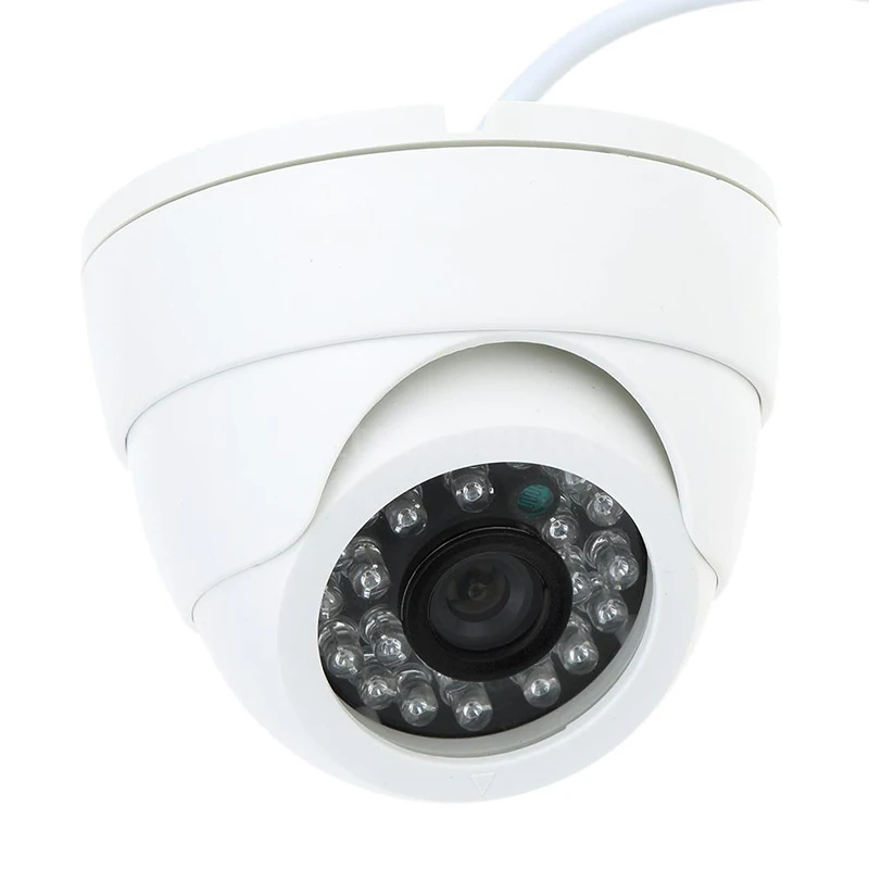 Новый 800TVL CCTV IR цветная камера видеонаблюдения купольная Видео широкоугольный Крытый 24LED белый безопасности камеры наблюдения аксессуары