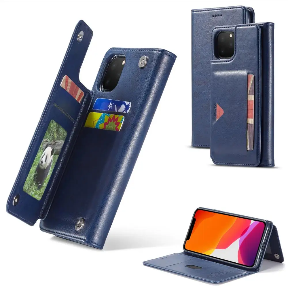 Роскошный кожаный чехол подставка для телефона iphone 6 7 8 Plus 11 Pro Max X XS XR XsMAX SE2020