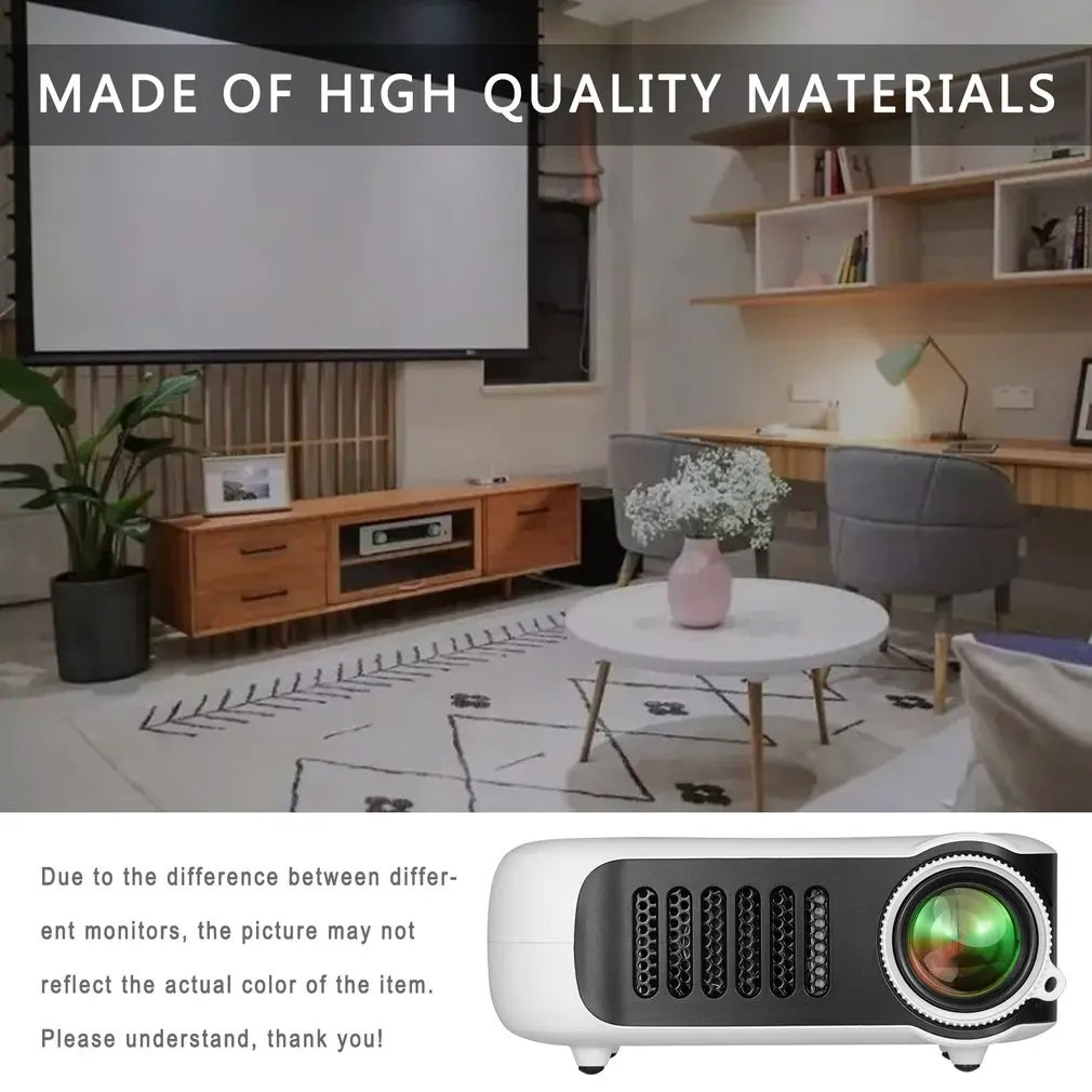 A2000 Домашний Мини пико-проектор Led развлекательная поддержка Hd проектор подсветка оптических линз многофункциональный интерфейс белый