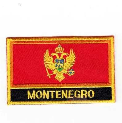 MONTENEGRO Национальный флаг, флаг, вышивка, нашивка, значок по всему миру, 8*5 см., Республика Корея, Китай - Цвет: MONTENEGRO