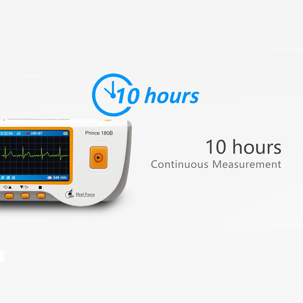 Heal Force Prince-180B медицинский Портативный Легкий ЭКГ монитор машина монитор сердечного ритма с usb-кабелем электрод прокладка провода