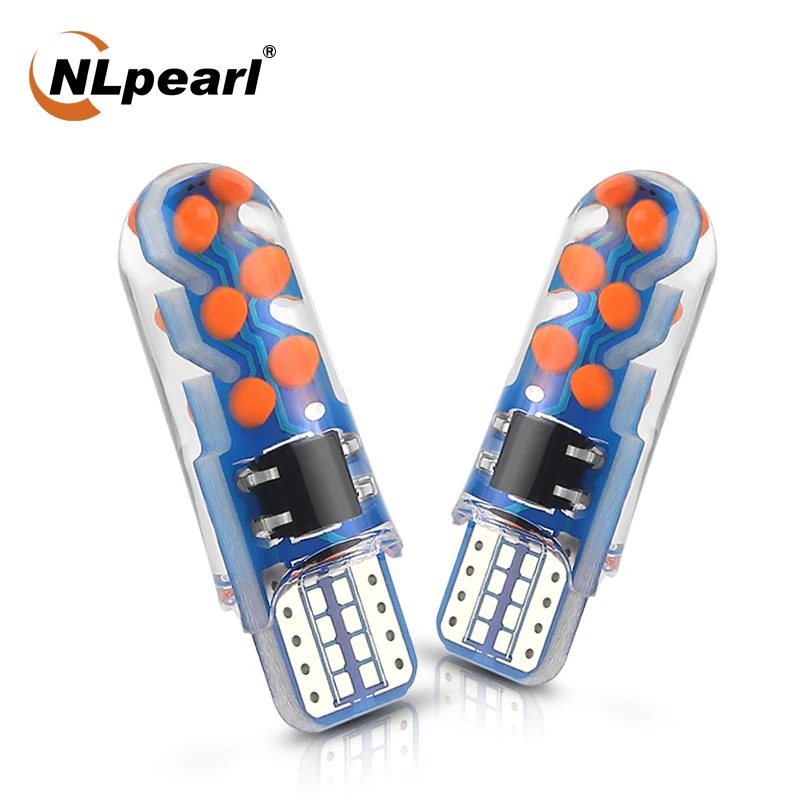 

NLpearl 2x Signal Lamp T10 W5W Led Canbus 12 SMD COB Chips W5W Led 168 194 Car Interior Light Clearance Lights Reading Lamp 12V