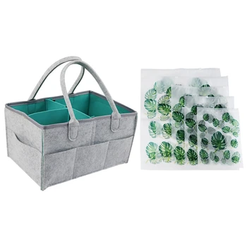 

5 Piece Travel Goods Transparent Plant Waterproof Travel Storage Bag Portable Ladies Storage Bag Wash Bath Set & 1x Baby Diaper