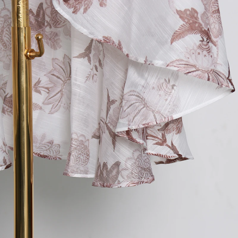 细节 (4).JPG TWOTWINSTYLE Spring Asymmetrical Print Womens Dress One Shoulder Sleeveless Ruffle Dresses Female 2020 Spring Fashion New