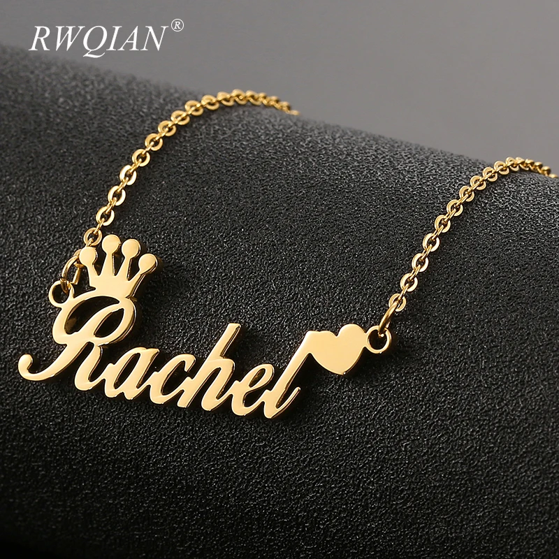 

Custom Name Necklace Personalized Stainless Steel Custom Nameplate Necklace for Women Pendant Chain Necklace Festival Gifts