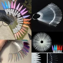 

1Set Gel Polish Practice Display,Nail Showing Shelf Color Card,Long Stiletto Showing Palette Buckle Ring Manicure Practice Tool