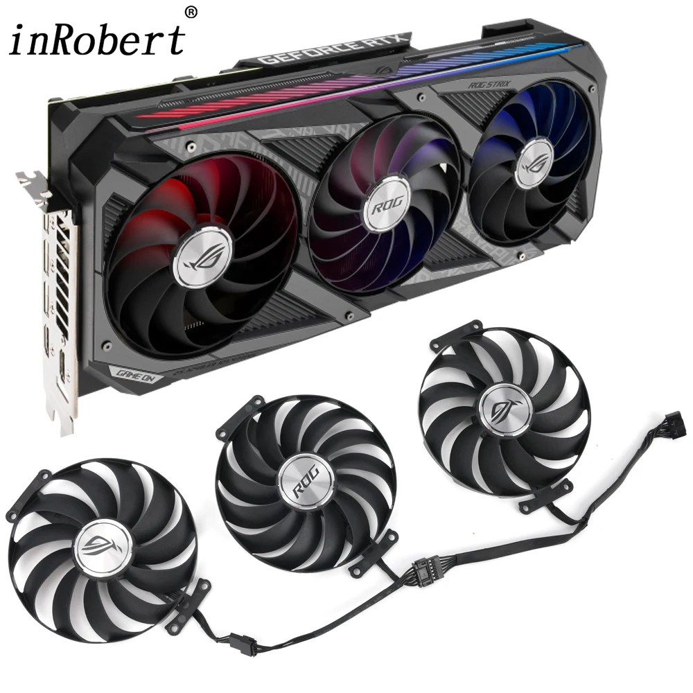 Substituição do Ventilador Mais Frio para Asus Rog Strix Geforce Rtx 3060 ti 3070 3080 3090 3070ti 3080ti Placa de Vídeo Gráfica 95 mm Cf1010u12s