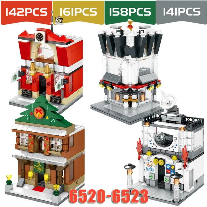 

Compatible Legoed Mini City Street Shop Retail Store LED Light Building Block Street View Architecture Brick Toys for Children