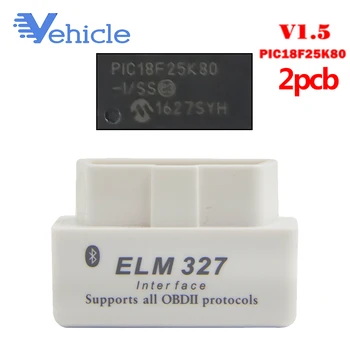 

Elm-327 OBDII Scanner Super Mini ELM327 Bluetooth V1.5 OBD2 Car Diagnostic Tool Elm 327 V 1.5 For Andriod Real PIC1825K80 Chip