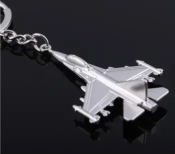 

by DHL 300pcs car key ring Metal F16 plane Keychain Cool Battleplane Keyring For Military Fan best gift for birthday SN2831