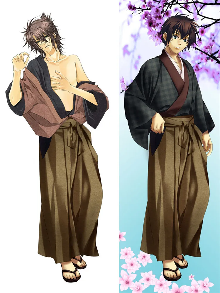 Аниме Hakuouki Dakimakura красивый мальчик Saito Hajime Otaku обнимающая Подушка Наволочка