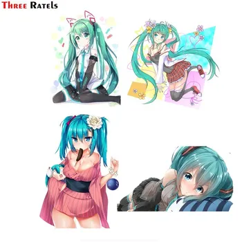 

Three Ratels FC888 Hatsune Miku anime car windshield sticker pvc figure decal