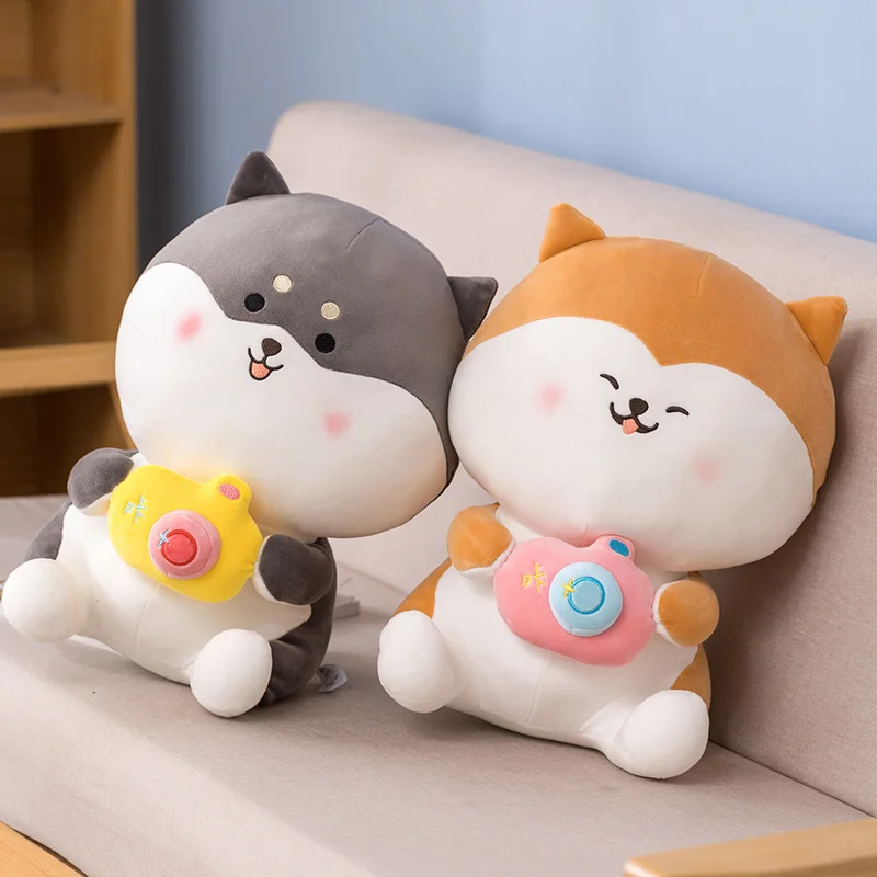 40/50 см милый Косплей Shiba Лисья Секретная служба (Inu с Камера в руке плюшевые