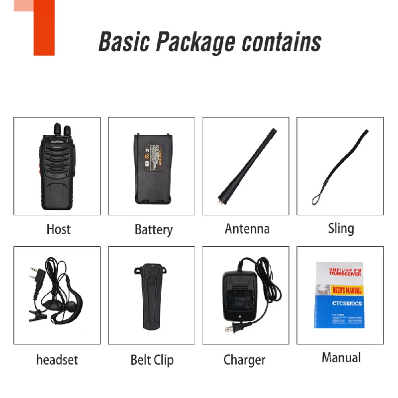 3PCS Baofeng BF 888S Two Way Radio BF-888S 6km