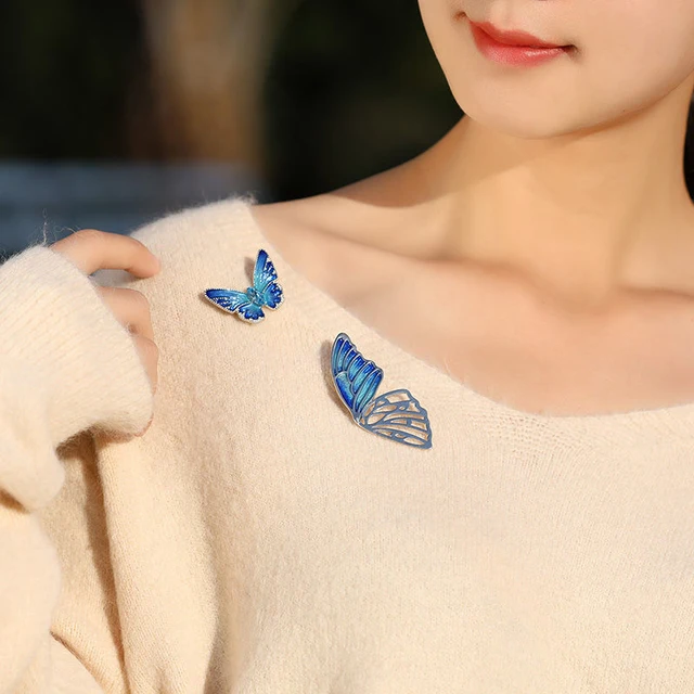 Blue Butterfly Brooch: A Delicate Addition to Any Outfit