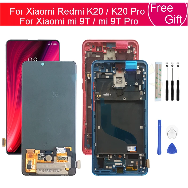 ЖК экран AMOlED для Xiaomi Redmi K20 дисплей PRO дигитайзер сенсорного экрана в сборе mi 9T Pro