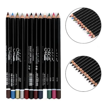 

Newly 12 Pcs/Set Eyeliner Pencils Waterproof Eyebrow Lipsticks Lip Liner Pen Cosmetics Eyes Makeup Tool CLA88