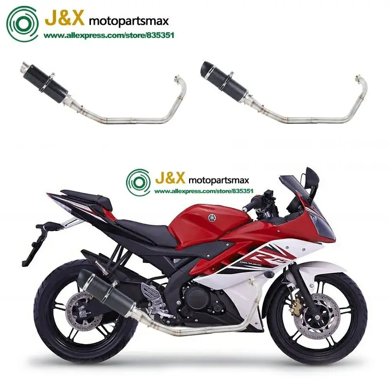 Полная выхлопная система мотоцикла Escape slip on для yamaha YZF R15 MT15 MT-15 2008- средняя труба глушителя DB-Killer