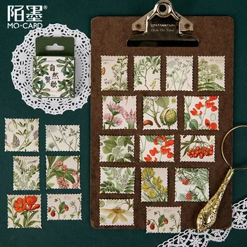 

46 pcs/box Green plant Bullet Journal Decorative Stickers Adhesive Stickers DIY Decoration Diary Stationery Flowers Stickers