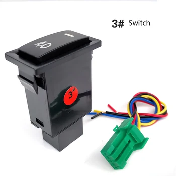 

New arrival 5Pin Car Interior Light Switch LED Car Push Button Fog Light Switch with Wire for Honda Civic Accord CRV