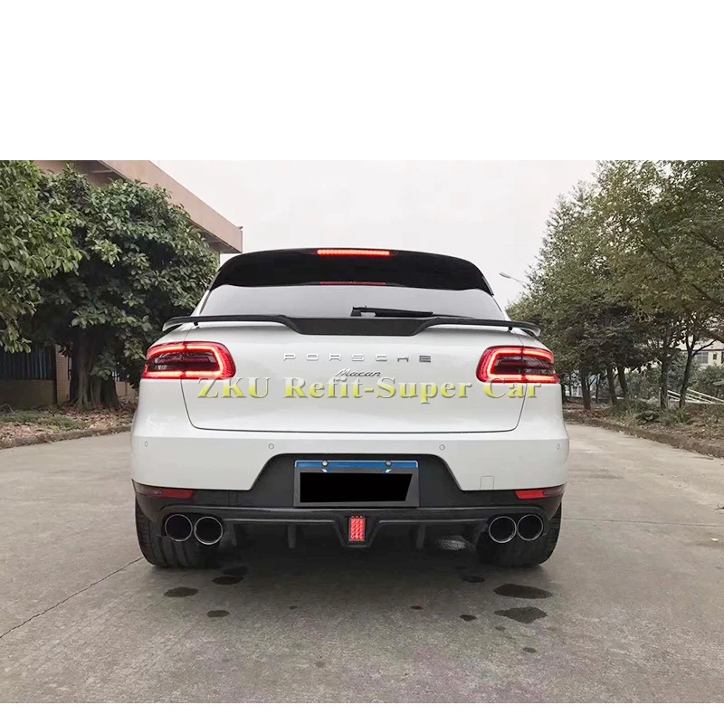 Задний спойлер из углеродного волокна, задний спойлер, крыло багажника для Porsche Macan