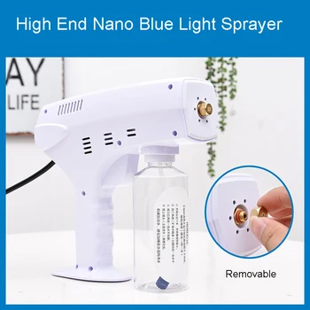 

1200W 220V Portable Blue Light Nanos Steam Spray Guns Hair Care Ultra Fine Aerosol Car Disinfection Machine Plug EU/US/UK Gun