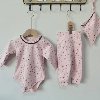 

2020 New Autumn Winter Korean Style Baby Girls Boys Pajamas Suit Newborn Lovely Cotton Jumpsuit Toddler Girl Long Sleeves Romper