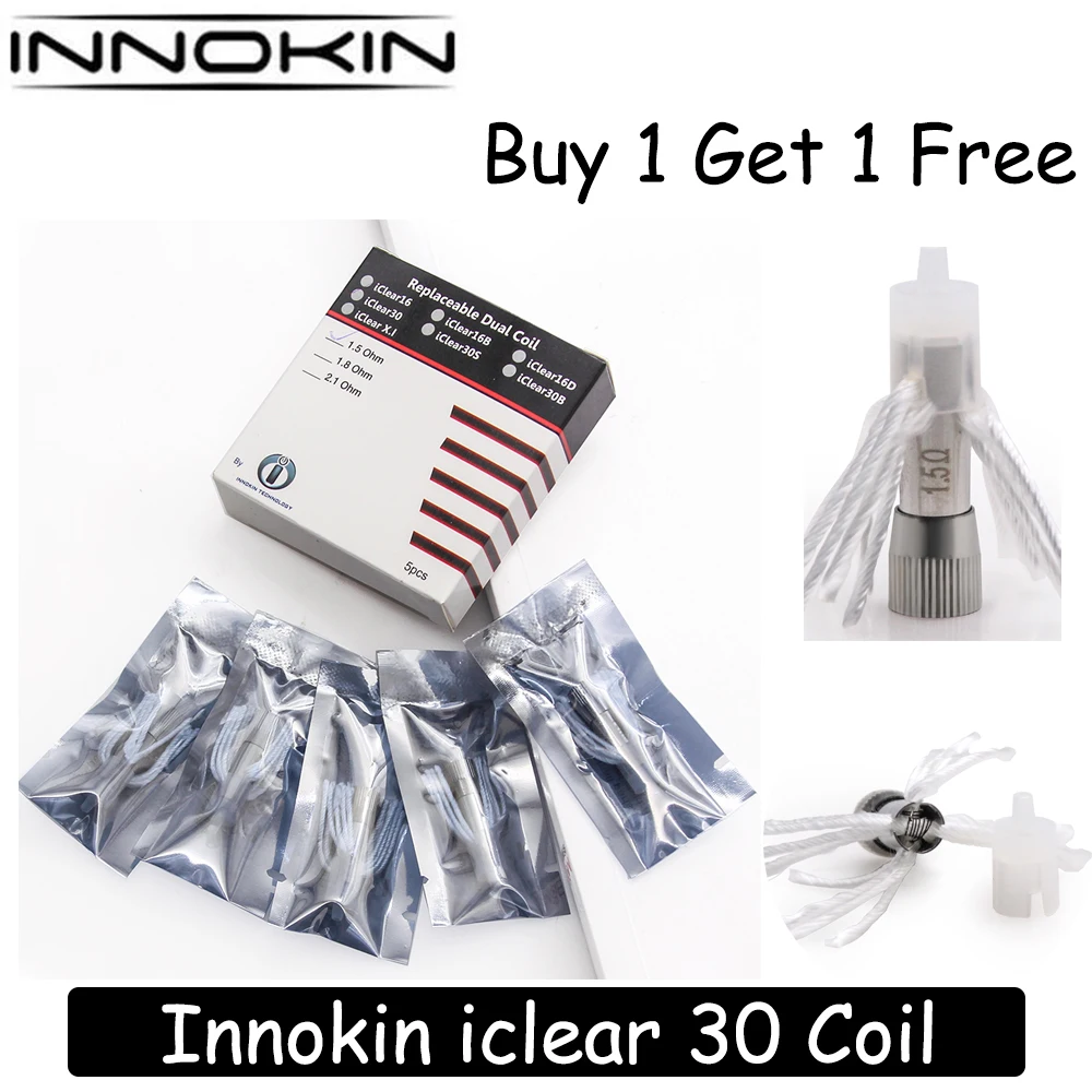 Оригинальный Innokin iClear 30 замена двойной катушки головки для Iclear30 клиромайзер