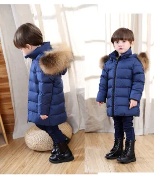 

Children's Clothing Jacket for Girls Winter Down Coat Boy Clothes Big Real Fur Parka Kids Snowsuit Infant Outerwear Hooded -30