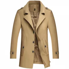 Модный повседневный Тренч для мужчин, куртка, весна-осень, Бизнес Стиль, для отдыха, корейский стиль, мужская одежда размера плюс, тренчкот