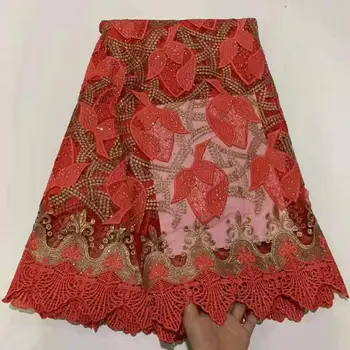 

African Swisss Voile Lace 2019 High Quality Nigerian French Embroidery Mesh Lace Material for Women Dress Wedding Party CJA002
