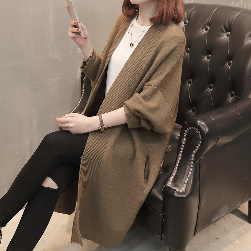 

2020 sweater women plus cardigan female knitted sweater long sleeve crochet casual v neck cardigans woman tops outwear