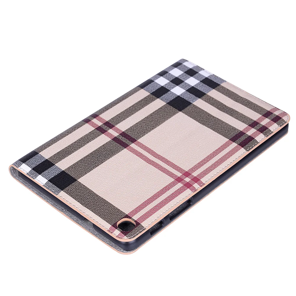 50pcs/lot Plaid cards+photo frame stand leather covers case for Samsung Galaxy Tab A 8.0 T290 T295 protective cover case