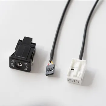 

150CM Car Radio RCD510 RNS510 RCD300 Aux-in Switch Button AUX Adapter Kit for Volkswagen Passat CC