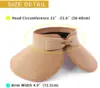 2023 New Women's Sun Hat UPF 50+ Protecetion Wide Summer Hat Brim Roll-up Straw Bow Sun Visor Hats Foldable Topless Beach Hats 6