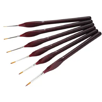 6Pcs/Set Paint By Numbers Brushes Extra Fine Detail Paint Brushes Artist Miniature Model Maker Tool Set For Oil Painting Gouache 1