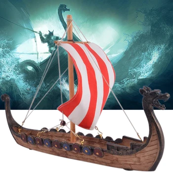 

Longship Dragon Ornaments Boat Incense Device Interior Vikings Ships Sailing Model Toy Gifts Pirate Boat Living Room Decoration