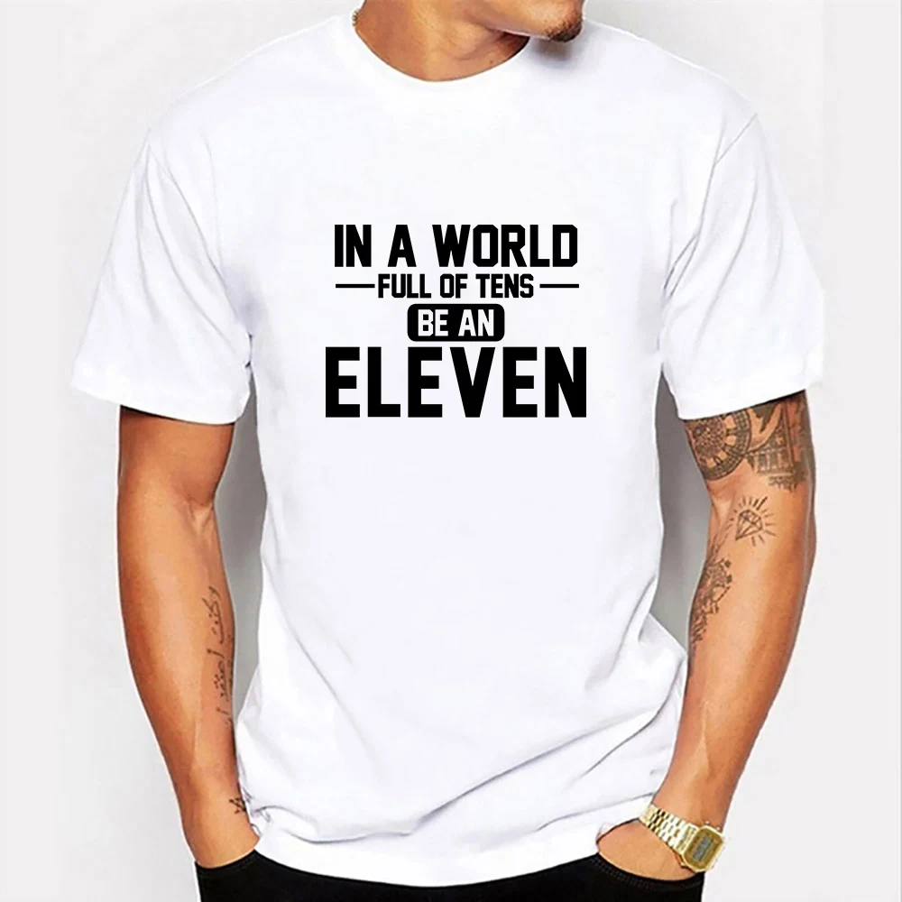 Summer Male Cartoon Tshirts Basic Round Neck Funny Eleven Print Top Tees Men Clothing Streetwear Harajuku Graphic T Shirts | Мужская