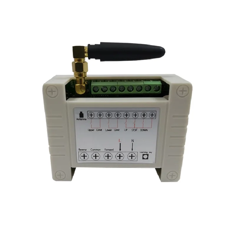 220V 110V 10A 2CH дистанционного Управление однофазный электродвигатель вперед обратный с крышкой вверх/вниз стоп двери окна Шторы Беспроводной TX RX ограниченный переключатель
