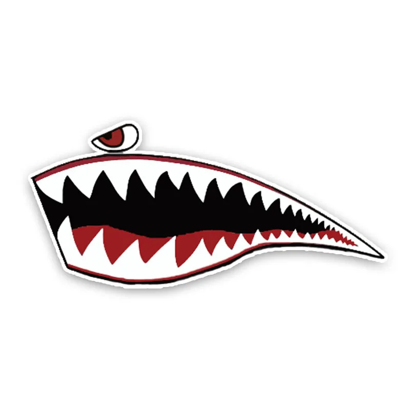 

Lovely Sharks The Mouth Cartoon Colored PVC creative Car Sticker Decoration Graphic waterproof reflective decal,14cm*6cm